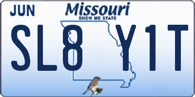 MO license plate SL8Y1T