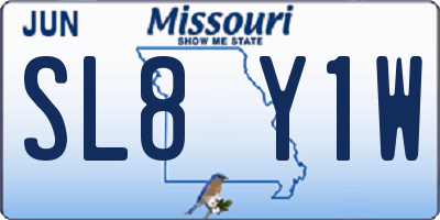 MO license plate SL8Y1W