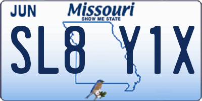 MO license plate SL8Y1X