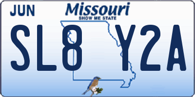MO license plate SL8Y2A