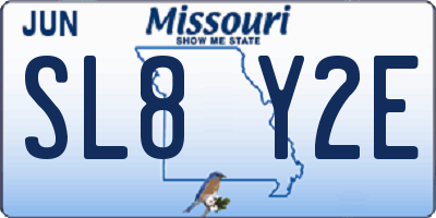 MO license plate SL8Y2E