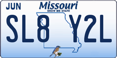 MO license plate SL8Y2L
