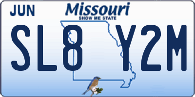 MO license plate SL8Y2M