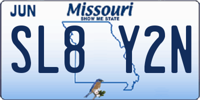 MO license plate SL8Y2N