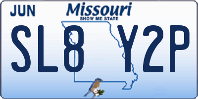 MO license plate SL8Y2P