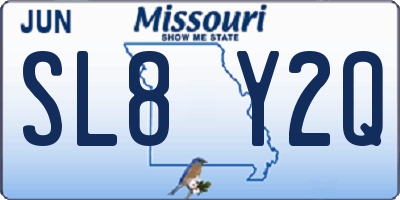 MO license plate SL8Y2Q