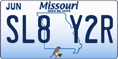 MO license plate SL8Y2R