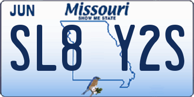MO license plate SL8Y2S