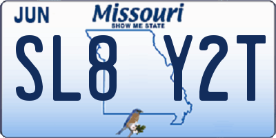 MO license plate SL8Y2T