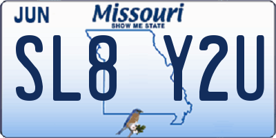 MO license plate SL8Y2U