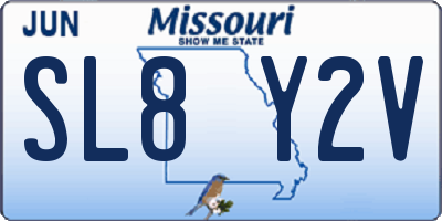 MO license plate SL8Y2V