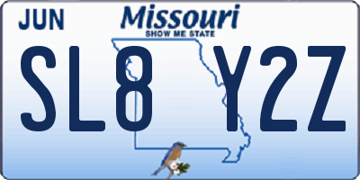 MO license plate SL8Y2Z