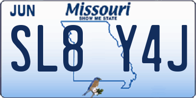 MO license plate SL8Y4J