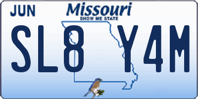 MO license plate SL8Y4M