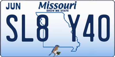 MO license plate SL8Y4O