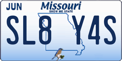 MO license plate SL8Y4S