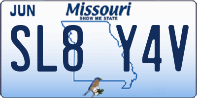 MO license plate SL8Y4V