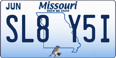 MO license plate SL8Y5I