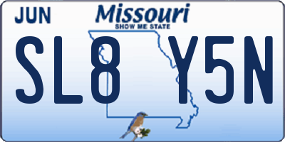 MO license plate SL8Y5N
