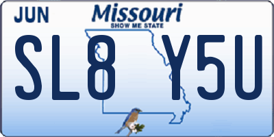 MO license plate SL8Y5U