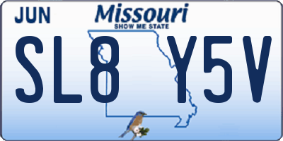 MO license plate SL8Y5V