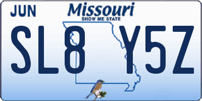 MO license plate SL8Y5Z