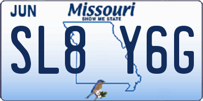 MO license plate SL8Y6G