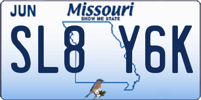 MO license plate SL8Y6K