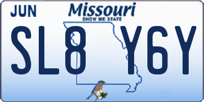 MO license plate SL8Y6Y