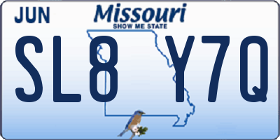 MO license plate SL8Y7Q