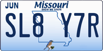 MO license plate SL8Y7R