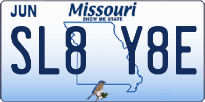 MO license plate SL8Y8E
