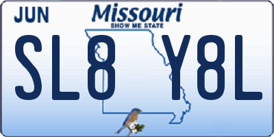 MO license plate SL8Y8L