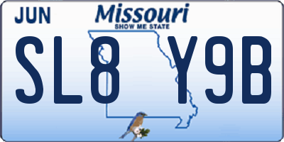 MO license plate SL8Y9B