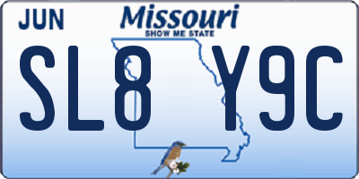 MO license plate SL8Y9C