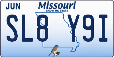 MO license plate SL8Y9I