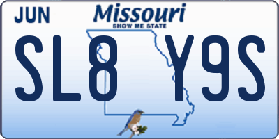 MO license plate SL8Y9S