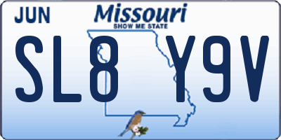 MO license plate SL8Y9V