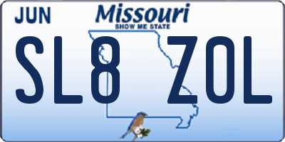 MO license plate SL8Z0L