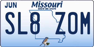 MO license plate SL8Z0M