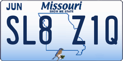 MO license plate SL8Z1Q