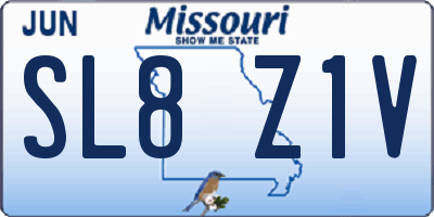 MO license plate SL8Z1V