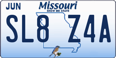 MO license plate SL8Z4A