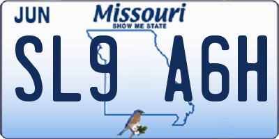 MO license plate SL9A6H