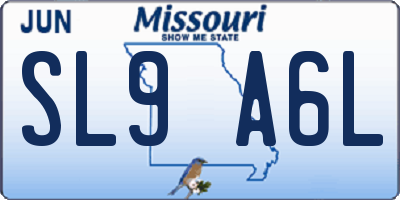 MO license plate SL9A6L