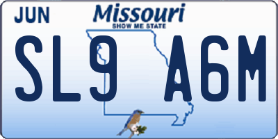 MO license plate SL9A6M