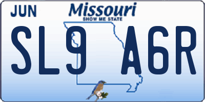 MO license plate SL9A6R