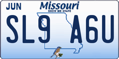 MO license plate SL9A6U