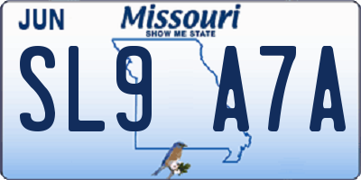 MO license plate SL9A7A