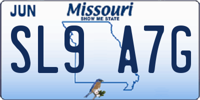 MO license plate SL9A7G